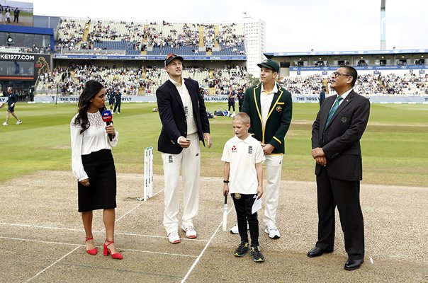 Joe Root England v Tim Paine Australia Coin Toss 1st Ashes Test 2019