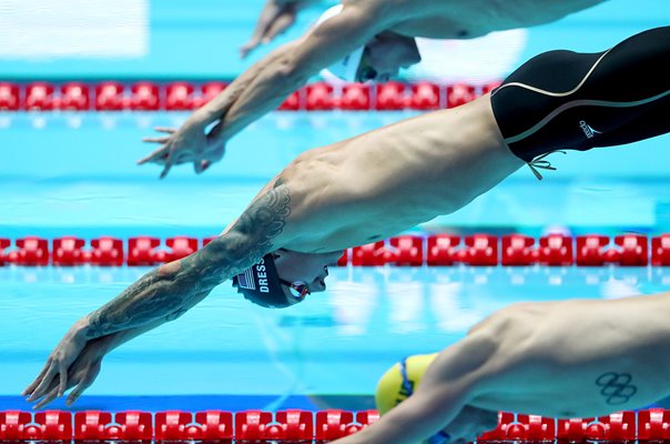 Caeleb Dressel USA 100m Freestyle start World Swimming 2019