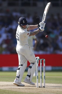 Ben Stokes England Struck on Helmet by Josh Hazlewood Ashes 2019