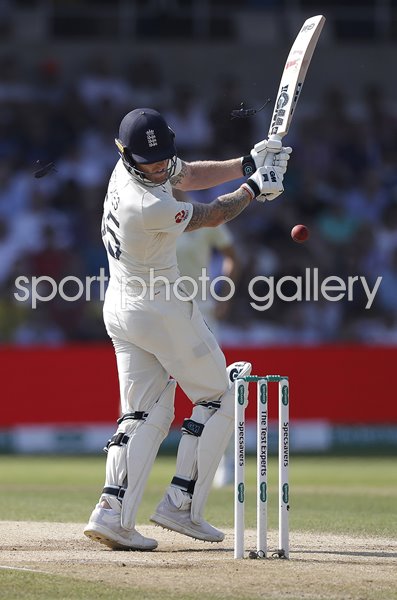 Ben Stokes England Struck on Helmet by Josh Hazlewood Ashes 2019