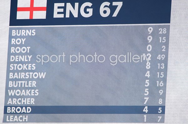 England 67 All Out v Australia Headingley Ashes Test 2019