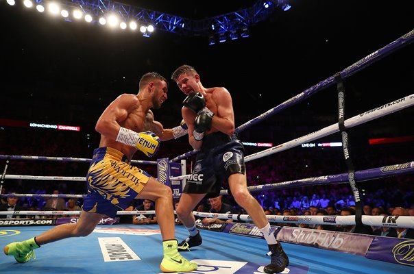 Vasiliy Lomachenko punches Luke Campbell World Title Fight London 2019