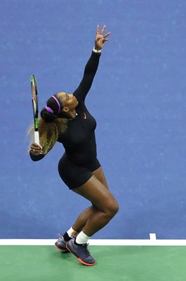 Serena Williams United States serves US Open New York 2019