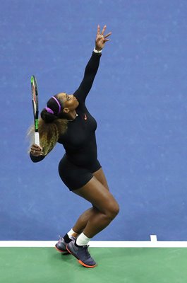 Serena Williams United States serves US Open New York 2019