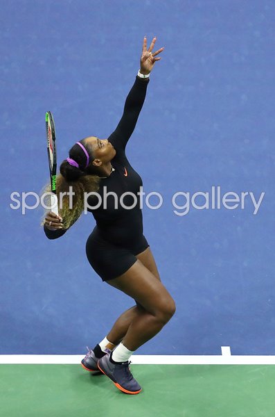 Serena Williams United States serves US Open New York 2019