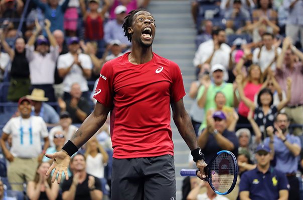 Gael Monfils France celebrates US Open New York 2019