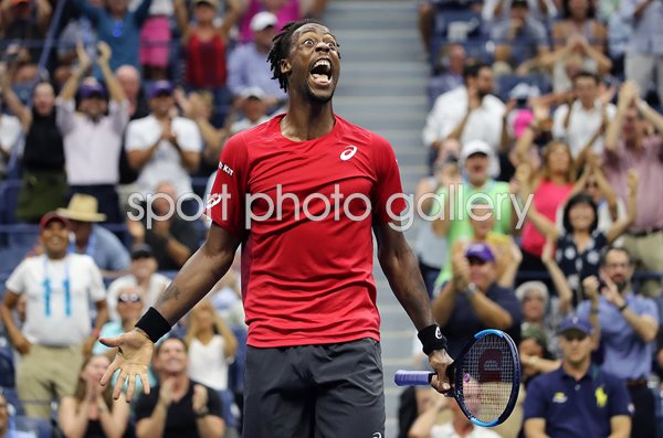 Gael Monfils France celebrates US Open New York 2019