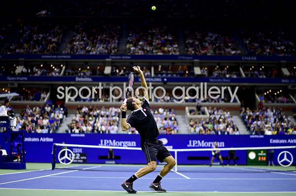 Roger Federer Switzerland serves US Open New York 2019