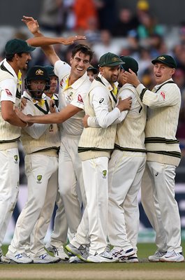 Pat Cummins Australia Joe Root wicket Old Trafford Ashes 2019