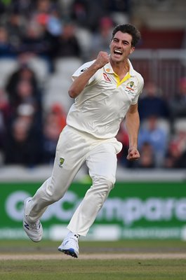 Pat Cummins Australia celebrates Joe Root wicket Ashes 2019
