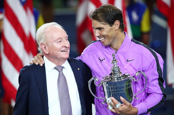Rafael Nadal Spain & Rod Laver Australia US Open Final 2019