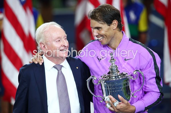 Rafael Nadal Spain & Rod Laver Australia US Open Final 2019