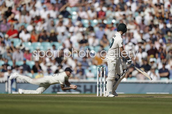 Ben Stokes catches Steve Smith Australia Oval Ashes 2019