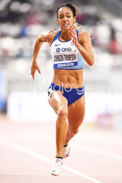 Katarina Johnson-Thompson Great Britain Heptathlon 200m Doha 2019