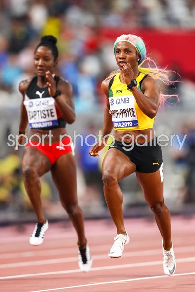 Shelly-Ann Fraser-Pryce Jamaica 100m Winner World Athletics 2019 