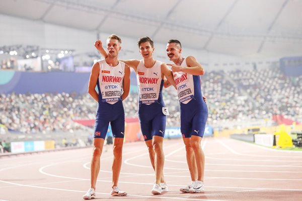 Brothers Filip, Jakob & Henrik Ingebrigtsen 5000m Final World Athletics 2019  