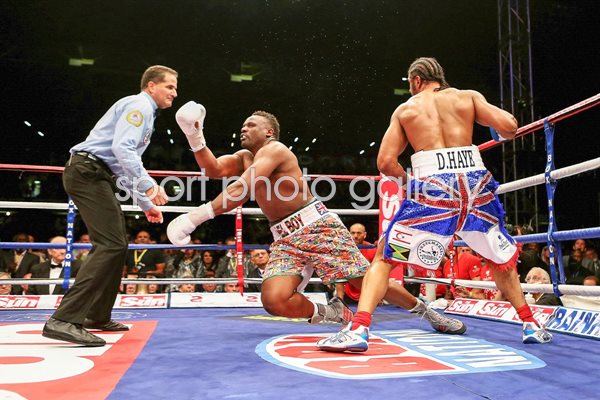 David Haye knocks down Dereck Chisora 2012