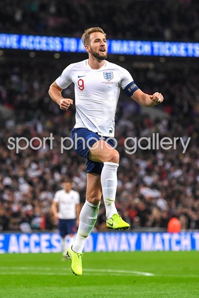 Harry Kane England scores v Montenegro Euro Qualifier Wembley 2019