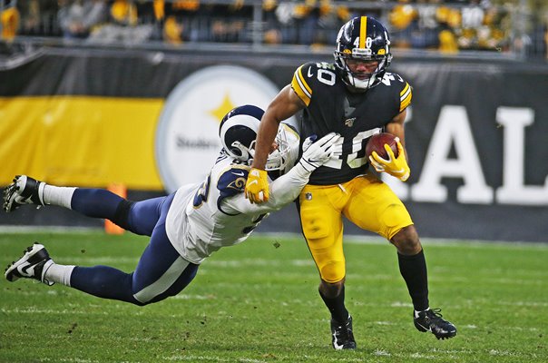 Aaron Donald Rams tackles Tony Brooks-James Pittsburgh Steelers 2019