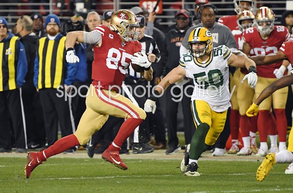 George Kittle San Francisco v Green Bay Packers NFC Championship 2020