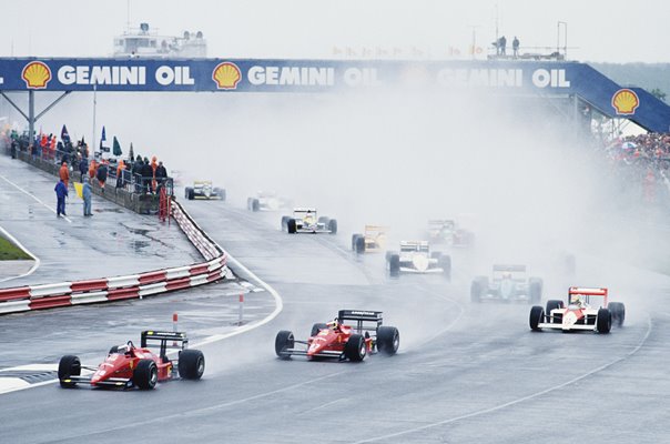 Michele Alboreto & Gerhard Berger Ferrari British GP Silverstone 1988