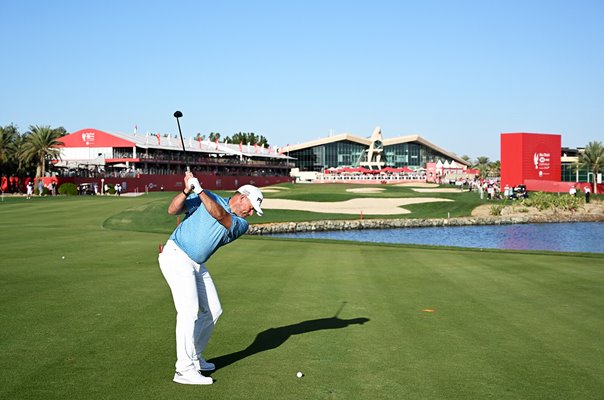 Lee Westwood England  par 5 18th Hole Abu Dhabi HSBC Championship 2020