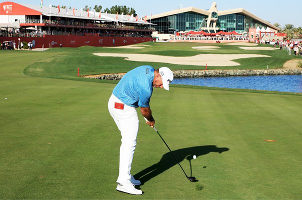 Lee Westwood England 18th Hole Abu Dhabi HSBC Championship 2020