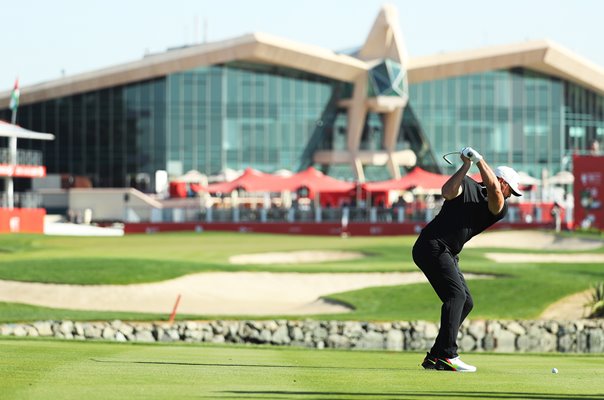 Brooks Koepka USA par 5 18th Hole Abu Dhabi Championship 2020