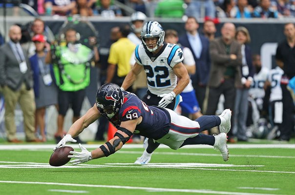 J.J. Watt Houston Texans fumble recovery v Panthers NRG Stadium 2020