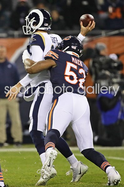 Khalil Mack Chicago Bears sacks Jared Goff LA Rams Soldier Field 2018