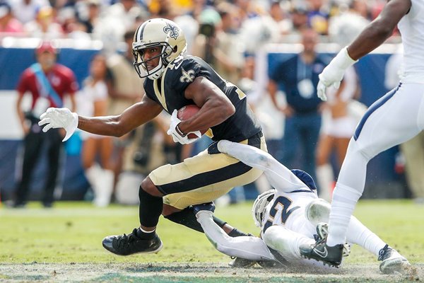 Michael Thomas New Orleans Saints v Eric Weddle Los Angeles Rams 2019