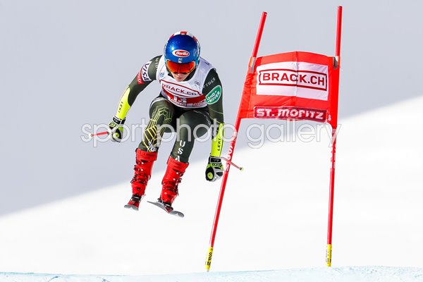 Mikaela Shiffrin USA Ski World Cup Super G St Moritz 2019