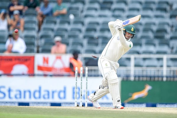 Quinton de Kock South Africa bowled by Mark Wood England Wanderers 2020