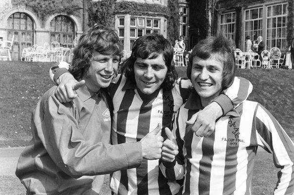 Jimmy Montgomery, Ian Porterfield and Dennis Tueart Sunderland FC 1973