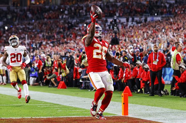 Damien Williams Kansas City Fourth Quarter Touchdown Super Bowl Miami 2020