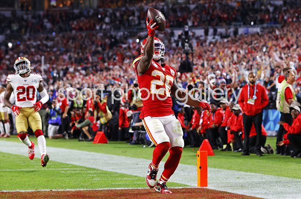 Damien Williams Kansas City Fourth Quarter Touchdown Super Bowl Miami 2020