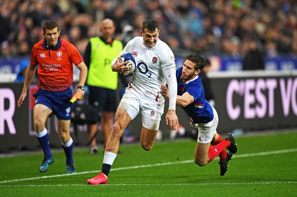 Jonny May England try v France Six Nations Paris 2020