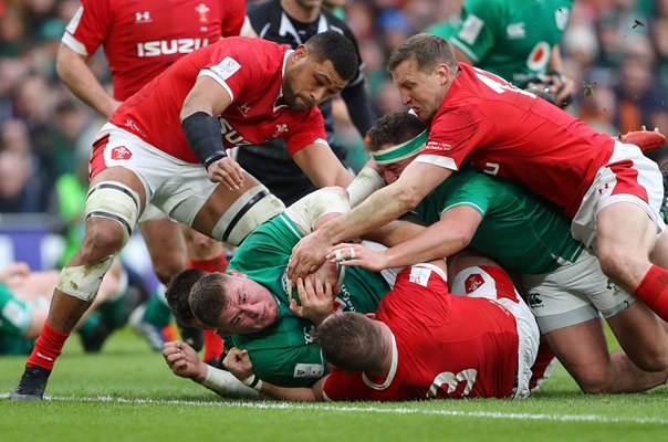 Tadhg Furlong Ireland scores v Wales Dublin Six Nations 2020