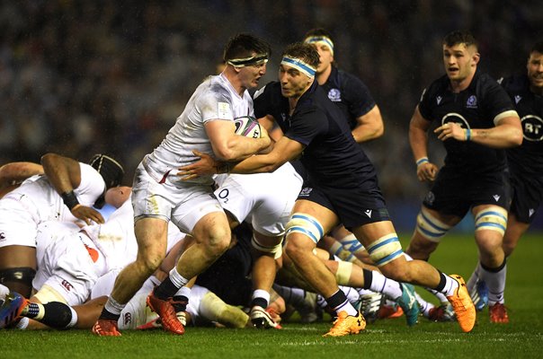 Tom Curry England v Jamie Ritchie Scotland Murrayfield 6 Nations 2020