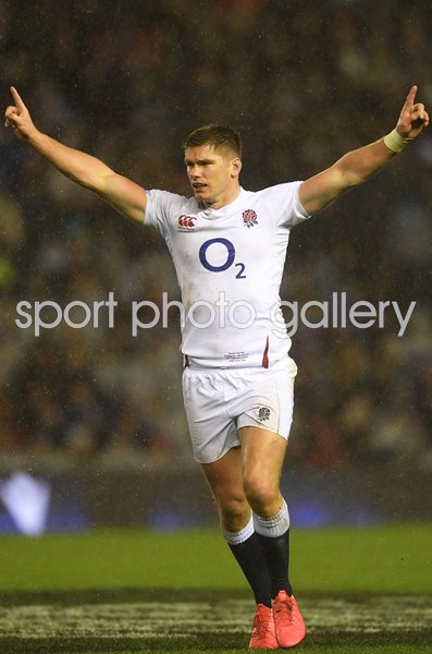 Owen Farrell England celebrates win v Scotland 6 Nations 2020
