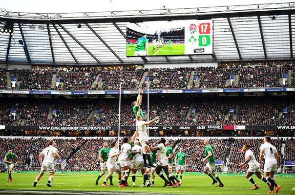 England v Ireland Line Out Twickenham Six Nations 2020