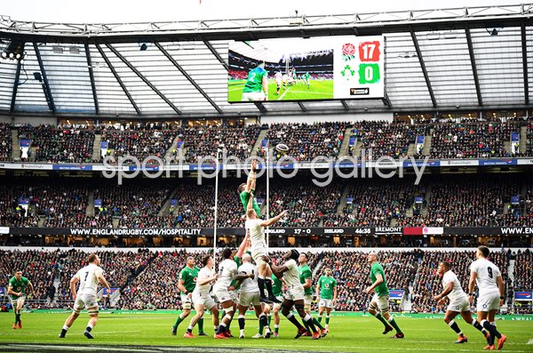 England v Ireland Line Out Twickenham Six Nations 2020