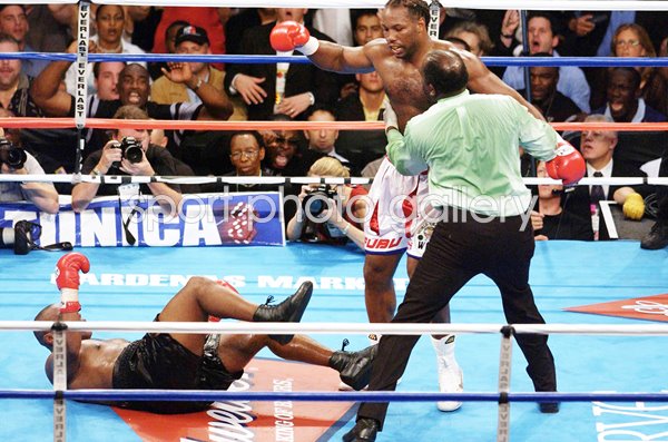 Lennox Lewis knocks down Mike Tyson World Heavyweight Fight 2002