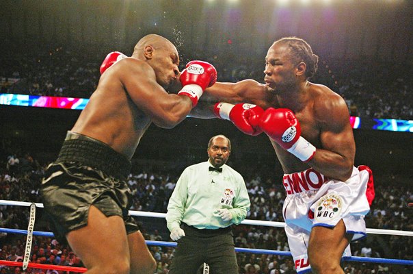 Lennox Lewis v Mike Tyson Heavyweight Title Fight Memphis 2002