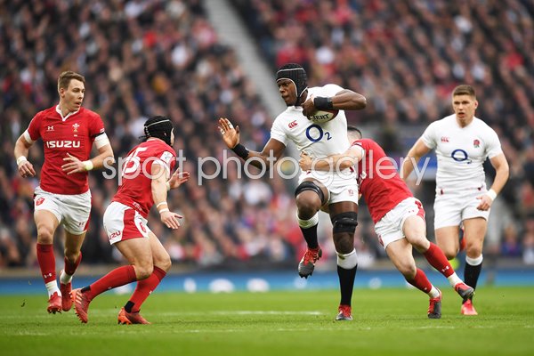 Maro Itoje England attacks v Wales Twickenham Six Nations 2020
