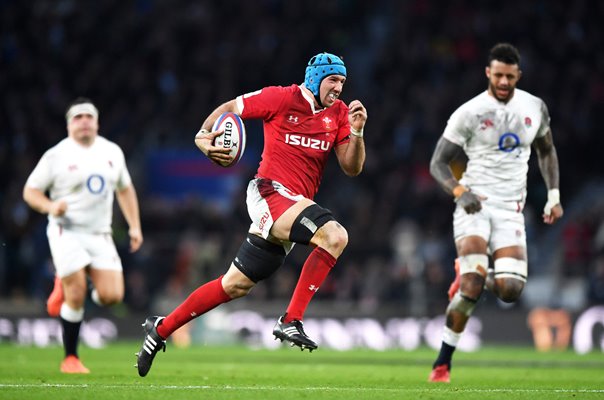 Justin Tipuric Wales scores try v England Twickenham 6 Nations 2020