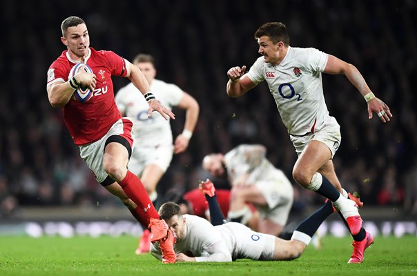 George North Wales v Henry Slade England Six Nations 2020