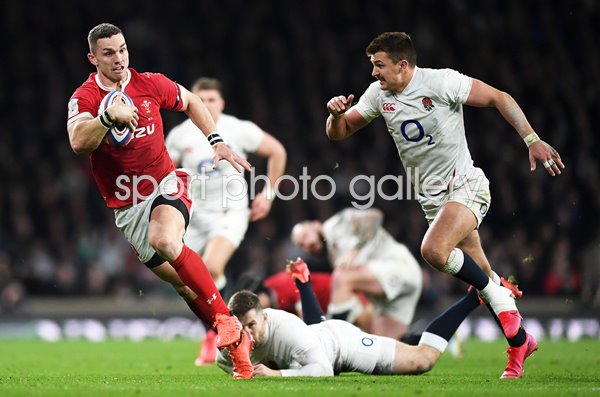 George North Wales v Henry Slade England Six Nations 2020
