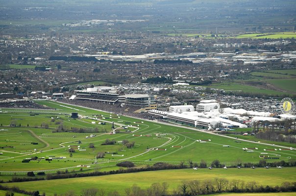 Aerial View Racecourse & Grandstand Cheltenham Festival 2020 