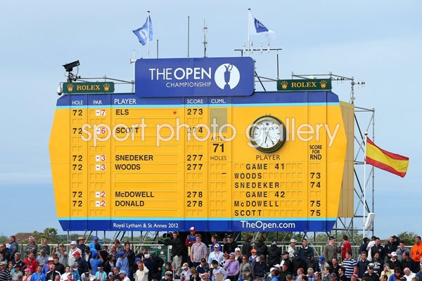 Ernie Els 2012 Open Champion Leaderboard